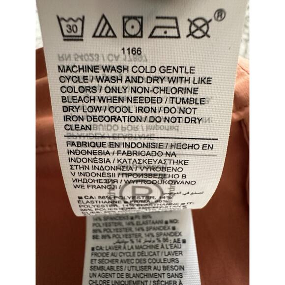 ATHLETA Arrival Dress Large Sunbaked Clay Peach Orange 2 Pockets Stretch - Picture 10 of 10